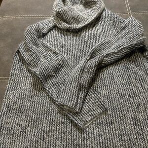 Linden Charcoal Knit Cowl Sweater